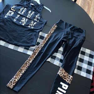 Pink leopard set